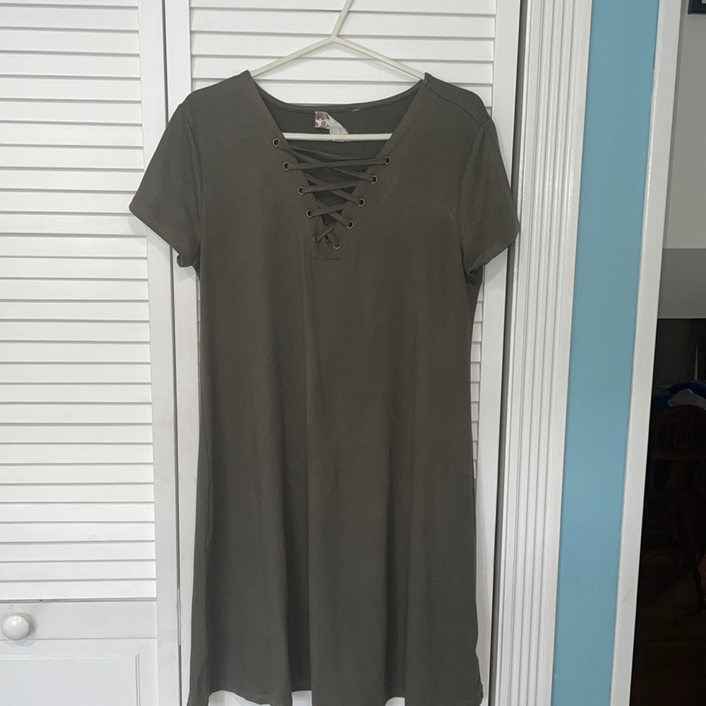 Olive green dress
